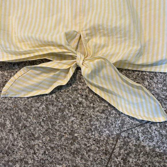 Michael Kors Cotton Yellow Striped Women's Tank - Picture 3 of 4